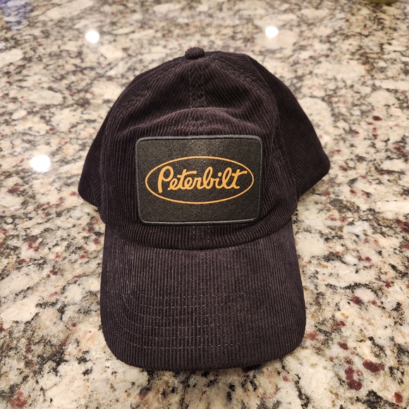 Peterbilt Black Corduroy Cap with Gold Emblem - Picture 1 of 3